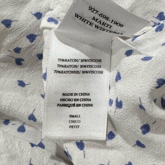 Rails Marti White Print Blouse Top Women’s Small - Picture 3 of 4
